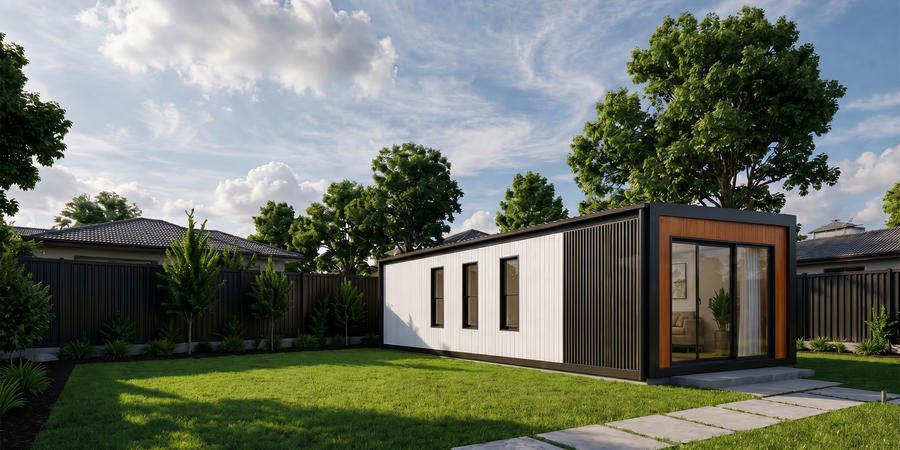 M Plus granny flat floor plan or exterior