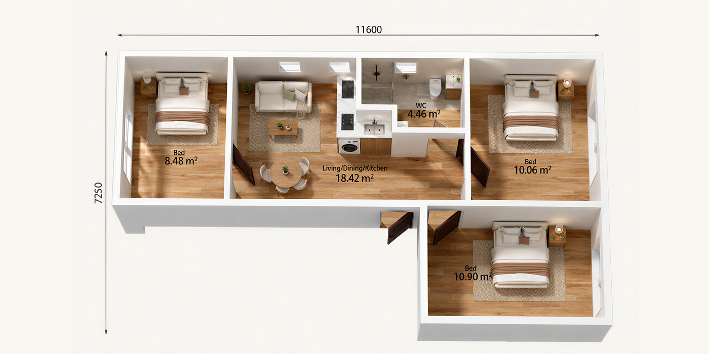 1 bedroom granny flat exterior for smaller backyards
