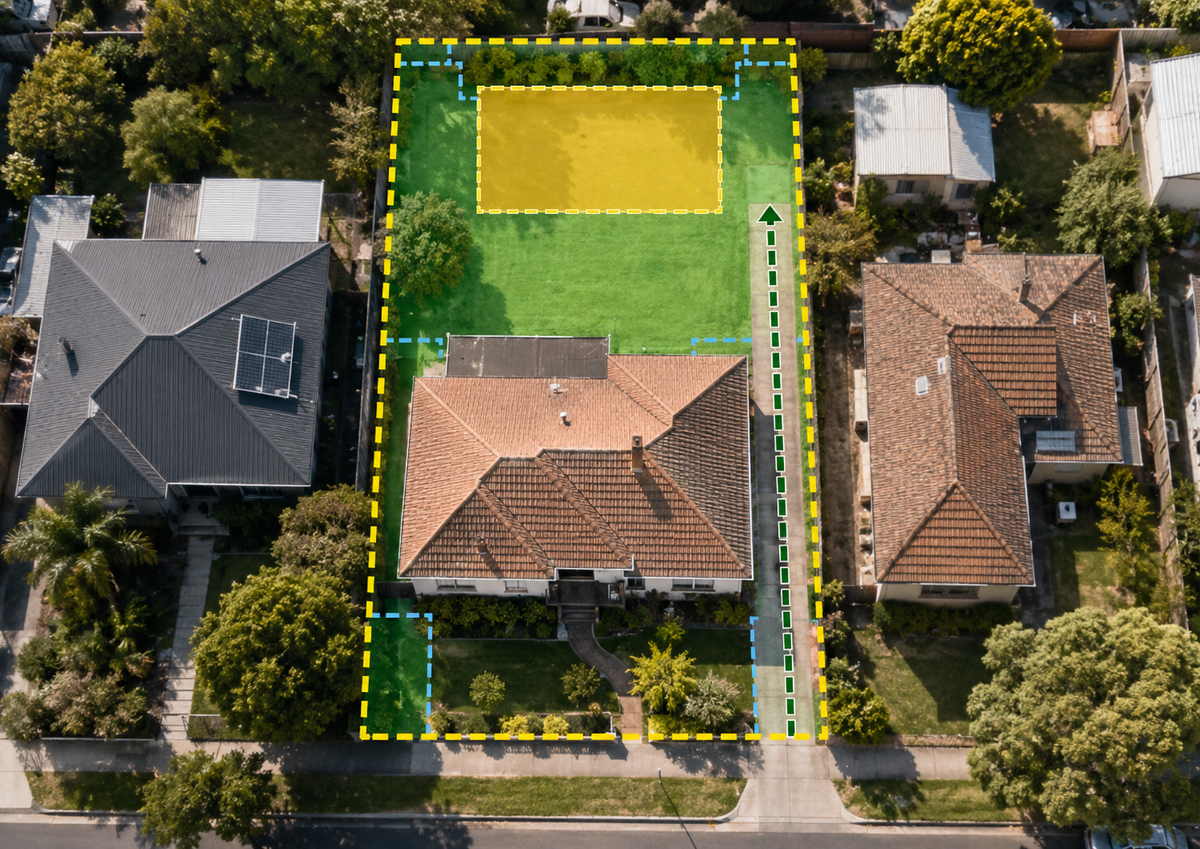 Example Melbourne residential block used for a Free Land Check snapshot